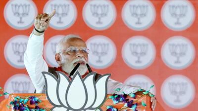 Prime Minister Narendra Modi speaks during a rally in Begusarai on Friday. (ANI) Prime Minister Narendra Modi speaks during a rally in Begusarai on Friday. (ANI)