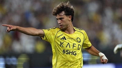 Al Nassr's young Portuguese star Joao Felix traveled with the team to Goa. (REUTERS)