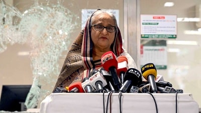 On October 8, Bangladesh's International Crimes Tribunal (ICT) issued warrants against 30 accused, including former PM Hasina, (AFP)