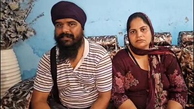 The Gurdaspur-based parents of 21-year-old truck driver Jashanpreet Singh, who has been arrested in the US for causing a crash that left three people dead on a highway in California on October 21. The Gurdaspur-based parents of 21-year-old truck driver Jashanpreet Singh, who has been arrested in the US for causing a crash that left three people dead on a highway in California on October 21.