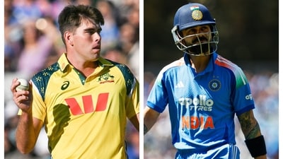 Xavier Bartlett dismissed Virat Kohli for a duck in Adelaide Xavier Bartlett dismissed Virat Kohli for a duck in Adelaide