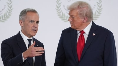Trump has "terminated' all trade talks with Canada, weeks after Mark Carney visited the White House to mend trade ties with Washington. (AFP) Trump has "terminated' all trade talks with Canada, weeks after Mark Carney visited the White House to mend trade ties with Washington. (AFP)