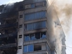 A major fire had engulfed the top five floors of the 13-storeyed JMS Business Centre on Thursday (Hindustan Times)