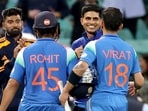 Shubman Gill applauds Rohit Sharma and Virat Kohli for their knocks in the third ODI. 