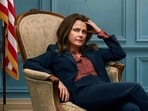 Keri Russell as Kate Wyler in The Diplomat. Keri Russell as Kate Wyler in The Diplomat.