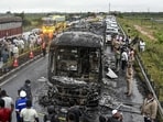 While the driver of the two-wheeler lost his life, the pillion rider, Erri Swamy, escaped with minor injuries. While the driver of the two-wheeler lost his life, the pillion rider, Erri Swamy, escaped with minor injuries.