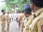 Police near the premises. Police near the premises.