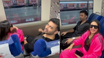 ট্রোলে অঙ্কুশ ও ঐন্দ্রিলা।