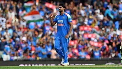Harshit Rana was the pick of the Indian bowlers as he returned with four wickets to help India bundle out Australia for 236. Harshit's performance was a fair response to his critics who have questioning his selection for weeks.&nbsp; (AFP)