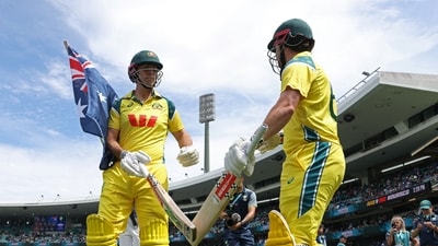 Travis Head and Mitchell Marsh provided a flying start to Australia, putting on 61 runs for the opening wicket after Australia opted to bat first.&nbsp; (REUTERS)