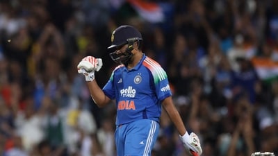Rohit Sharma scored an unbeaten knock of 121 runs in third ODI against Australia. (REUTERS)
