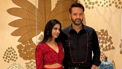 Isha Ambani with husband Anand Piramal for her birthday party in Jamnagar. (Instagram/@biancaa_bee) Isha Ambani with husband Anand Piramal for her birthday party in Jamnagar. (Instagram/@biancaa_bee)