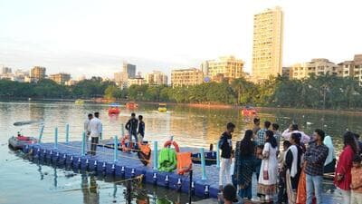 Kalyan , india- Octomber 24 2024: KDMC is renovating Kala Talao with amenities like boating, food plaza, laser shows etc. This step is being opposed by historians and other locals as it will destroy the peace and sanctity of the talao on Friday. In India on 24 2024 - Kaptaan Mali --(Photo by Pramod Tambe /HT Photo). Kalyan , india- Octomber 24 2024: KDMC is renovating Kala Talao with amenities like boating, food plaza, laser shows etc. This step is being opposed by historians and other locals as it will destroy the peace and sanctity of the talao on Friday. In India on 24 2024 - Kaptaan Mali --(Photo by Pramod Tambe /HT Photo).
