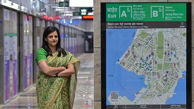 Mumbai, India - Oct. 24, 2025: Ashwini Bhide at Vidhan Bhavan Metro Station in Mumbai, India, on Friday, October 24, 2025. (Photo by Anshuman Poyrekar/Hindustan Times) (Anshuman Poyrekar/HT Photo) Mumbai, India - Oct. 24, 2025: Ashwini Bhide at Vidhan Bhavan Metro Station in Mumbai, India, on Friday, October 24, 2025. (Photo by Anshuman Poyrekar/Hindustan Times) (Anshuman Poyrekar/HT Photo)