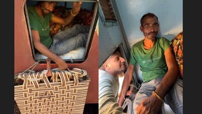 రైలు టాయిలెట్ని బెడ్రూమ్ చేశాడు! (Instagram/mr.vishal_sharma_) రైలు టాయిలెట్ని బెడ్రూమ్ చేశాడు! (Instagram/mr.vishal_sharma_)