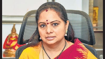 Telangana Jagruthi founder-president Kalvakuntla Kavitha. (ANI)