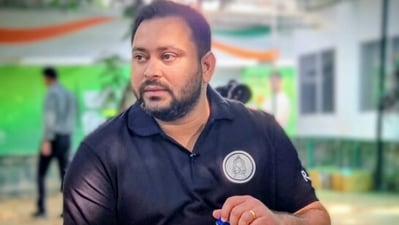 RJD leader Tejashwi Yadav talks about INDIA bloc's aspirations for future of Bihar ahead of elections (Gulam Jeelani/HT Photo) RJD leader Tejashwi Yadav talks about INDIA bloc's aspirations for future of Bihar ahead of elections (Gulam Jeelani/HT Photo)