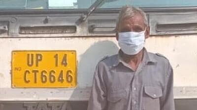 According to officials, the incident occurred near Haldiram crossing when a truck, allegedly being driven at high speed, hit a motorcycle, leaving both the riders Pawan and Shivam, around 17 years old, seriously injured. (HT Photos) According to officials, the incident occurred near Haldiram crossing when a truck, allegedly being driven at high speed, hit a motorcycle, leaving both the riders Pawan and Shivam, around 17 years old, seriously injured. (HT Photos)