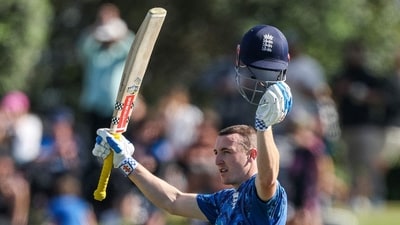 Harry Brook scored a brilliant century at Mount Maunganui, but New Zealand ended up as comfortable victors. (AFP) Harry Brook scored a brilliant century at Mount Maunganui, but New Zealand ended up as comfortable victors. (AFP)