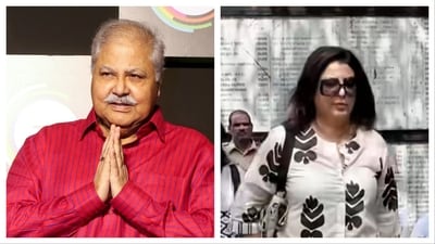 Farah Khan was seen attending Satish Shah's funeral in Mumbai on Sunday/