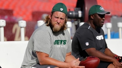 Nick Mangold, a former Jets center and seven-time Pro Bowler, died at 41 after a severe kidney ailment. (AP Photo/Mark Tenally, File) (AP) Nick Mangold, a former Jets center and seven-time Pro Bowler, died at 41 after a severe kidney ailment. (AP Photo/Mark Tenally, File) (AP)