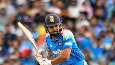 India's Rohit Sharma plays a shot during the third ODI match between India and Australia. (PTI) India's Rohit Sharma plays a shot during the third ODI match between India and Australia. (PTI)