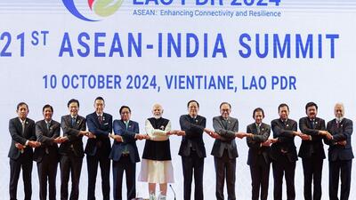 Prime Minister Modi participated in all ASEAN-India Summits since 2014 (and one Commemorative Summit held in New Delhi in Jan 2018) except in 2022. Prime Minister Modi participated in all ASEAN-India Summits since 2014 (and one Commemorative Summit held in New Delhi in Jan 2018) except in 2022.