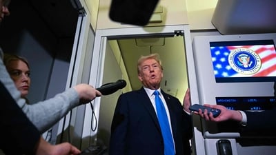 "I am on my way to Malaysia, where I will sign the great Peace Deal, which I proudly brokered between Cambodia and Thailand," Trump posted on Truth Social. (AFP) "I am on my way to Malaysia, where I will sign the great Peace Deal, which I proudly brokered between Cambodia and Thailand," Trump posted on Truth Social. (AFP)
