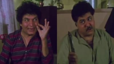 Satish Shah and Asrani's still from their movie Ghar Ki Izzat. Satish Shah and Asrani's still from their movie Ghar Ki Izzat.