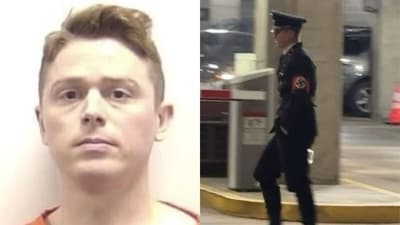Kenneth Leland Morgan faces charges of aggravated assault and simple battery. (X/@harryjsisson, @SeeRacists)