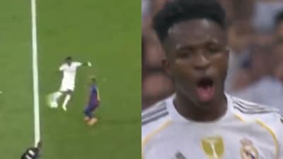Vinicius Junior venting out his frustration on Lamine Yamal (Screen grab from @AdriRM33/x.com) Vinicius Junior venting out his frustration on Lamine Yamal (Screen grab from @AdriRM33/x.com)