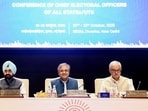 Chief Election Commissioner Gyanesh Kumar, along with Election Commissioners Sukhbir Singh Sandhu and Vivek Joshi. Chief Election Commissioner Gyanesh Kumar, along with Election Commissioners Sukhbir Singh Sandhu and Vivek Joshi.