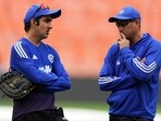 India's head coach Gautam Gambhir, left, and Ajit Agarkar, chairperson of the Senior Men's Selection Committee. India's head coach Gautam Gambhir, left, and Ajit Agarkar, chairperson of the Senior Men's Selection Committee.