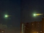 A mysterious green fireball was spotted over Moscow, likely a meteor burning up in the atmosphere.