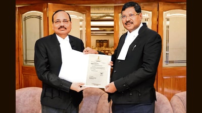 Chief Justice of India BR Gavai (right) with justice Surya Kant (HT PHOTO) Chief Justice of India BR Gavai (right) with justice Surya Kant (HT PHOTO)