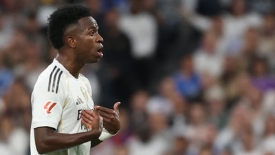 Vinicius Junior reacts to his substitution during El Clasico. (AFP) Vinicius Junior reacts to his substitution during El Clasico. (AFP)