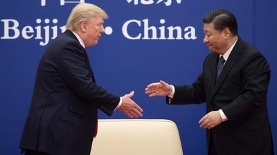 File photo of China's President Xi Jinping with US President Donald Trump. (AFP)