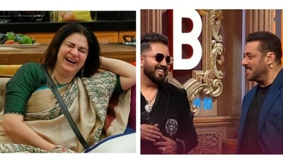 Bigg Boss 19 Weekend Ka Vaar highlighted Kunickaa Sadanand's vibrant performance, playfully teased by hosts Salman Khan and Mika Singh. Bigg Boss 19 Weekend Ka Vaar highlighted Kunickaa Sadanand's vibrant performance, playfully teased by hosts Salman Khan and Mika Singh.