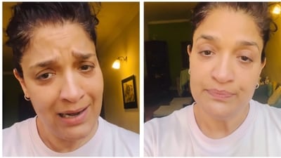 Actor Sandhya Mridul expressing frustration over losing work opportunities due to low follower counts. Actor Sandhya Mridul expressing frustration over losing work opportunities due to low follower counts.