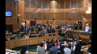 National Conference MLA from Banihal, Sajjad Shaheen, on Monday, raised the issue of PSA on Mehraj Malik in the zero hour which was objected to by the Bharatiya Janata Party. (Waseem Andrabi/HT) National Conference MLA from Banihal, Sajjad Shaheen, on Monday, raised the issue of PSA on Mehraj Malik in the zero hour which was objected to by the Bharatiya Janata Party. (Waseem Andrabi/HT)