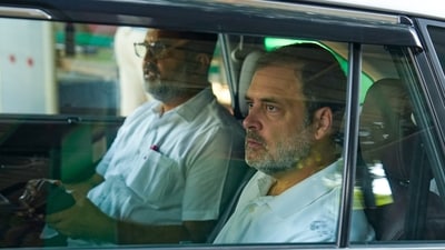 Congress leader Rahul Gandhi arrives to pay tribute to former party president Sitaram Kesri on his death anniversary at the party office, in New Delhi. (PTI) Congress leader Rahul Gandhi arrives to pay tribute to former party president Sitaram Kesri on his death anniversary at the party office, in New Delhi. (PTI)