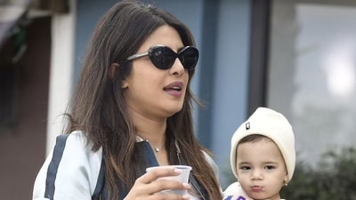 During the World Series, Priyanka Chopra and her daughter Malti Marie cheered for the Jonas Brothers. During the World Series, Priyanka Chopra and her daughter Malti Marie cheered for the Jonas Brothers.