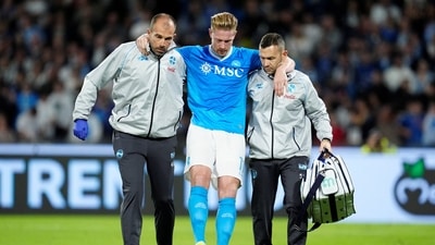 Serie A leaders Napoli could be without Kevin De Bruyne until early 2026. (REUTERS)