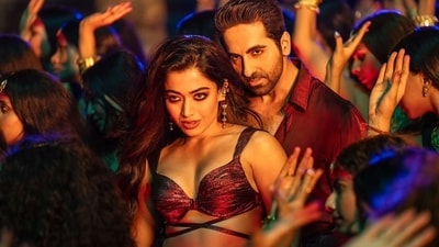 Thamma box office collection day 7: Rashmika Mandanna and Ayushmann Khurrana in a still from the film. Thamma box office collection day 7: Rashmika Mandanna and Ayushmann Khurrana in a still from the film.