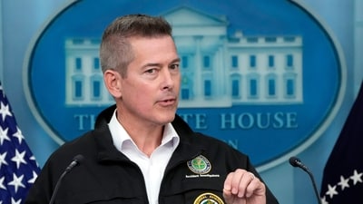 Sean Duffy, US Secretary of Transportation, warns of flight safety issues amid a federal government shutdown, (AP) Sean Duffy, US Secretary of Transportation, warns of flight safety issues amid a federal government shutdown, (AP)