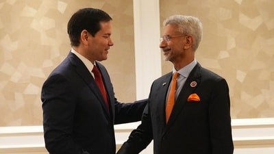 EAM Jaishankar and US State Secretary Marco Rubio met in Malaysia on the sidelines of the 48th ASEAN summit in Kuala Lumpur. (X/@DrSJaishankar) EAM Jaishankar and US State Secretary Marco Rubio met in Malaysia on the sidelines of the 48th ASEAN summit in Kuala Lumpur. (X/@DrSJaishankar)
