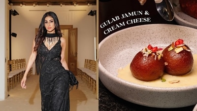 Mouni Roy; Cream Cheese Gulab Jamun