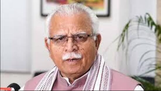Union minister Manohar Lal Khattar (HT File)