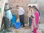 Health officials during a checking drive in Patiala. Health officials during a checking drive in Patiala.