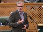 J&K CM Omar Abdullah during the autumn assembly session in Srinagar on Monday. (Waseem Andrabi /HT) J&K CM Omar Abdullah during the autumn assembly session in Srinagar on Monday. (Waseem Andrabi /HT)